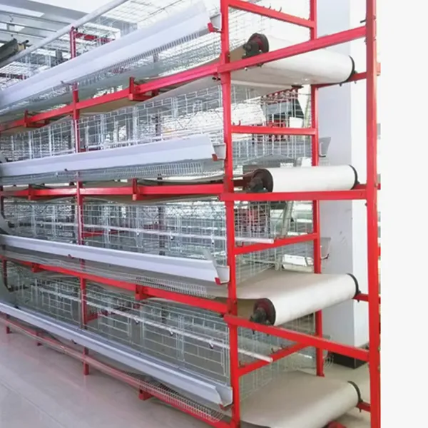 Многоярусная система удаления помета для несушек2