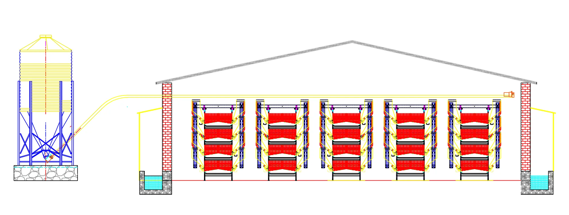 Клетка обогащенной среды для кур-несушек