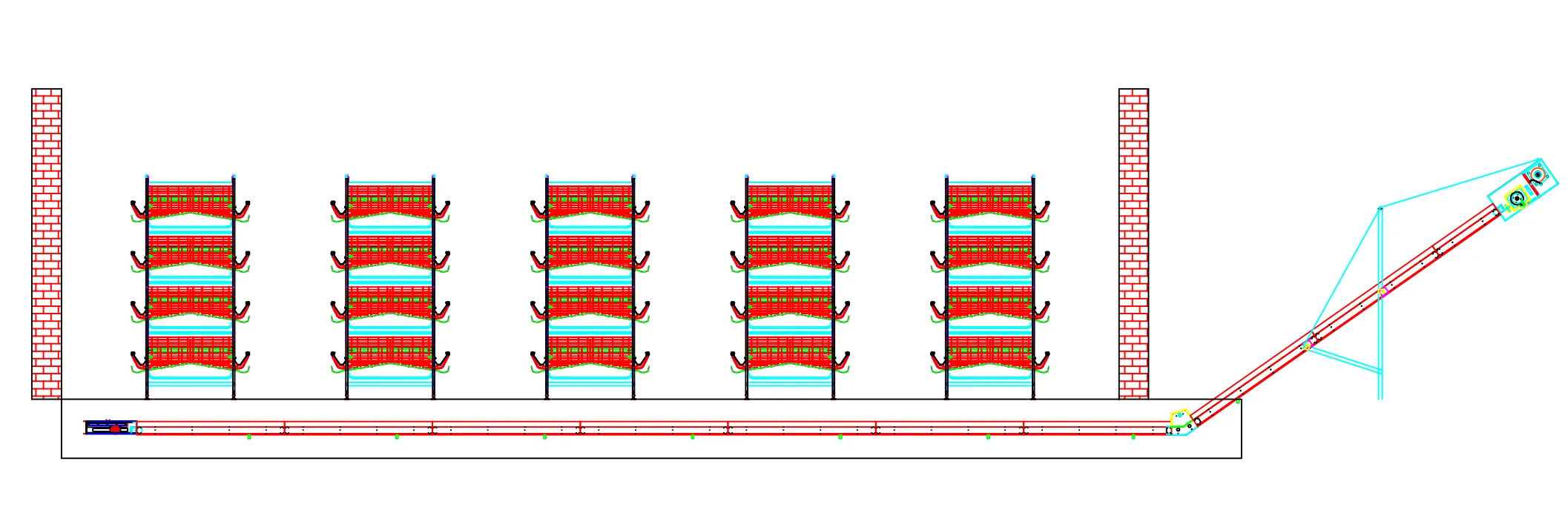 Система удаления помета для кур-несушек-1