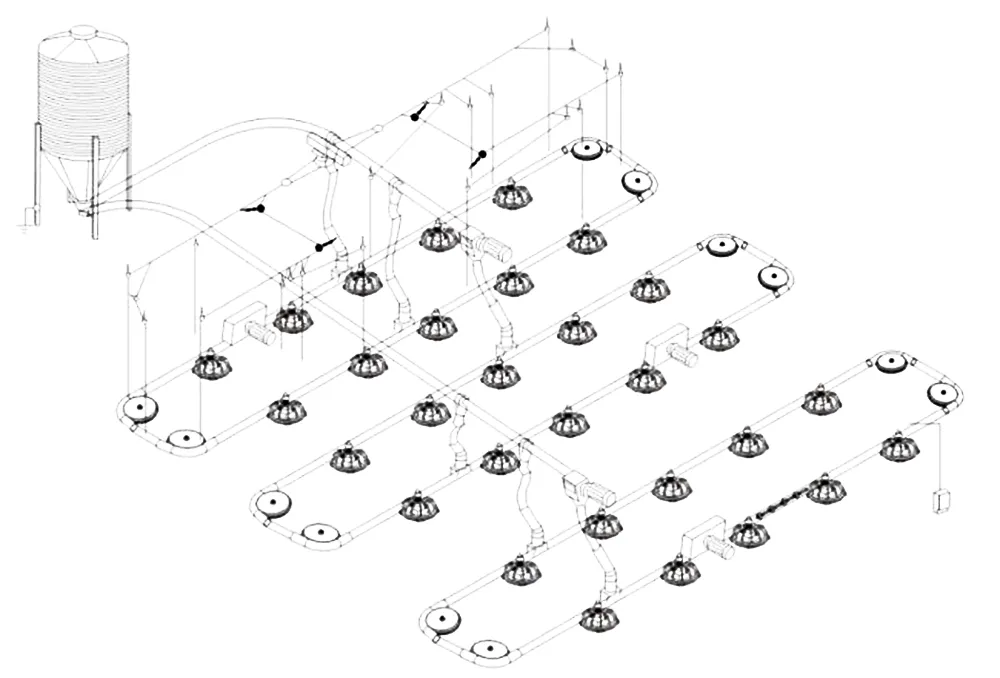 Шнековая линия дозированного кормления племенных куриц4